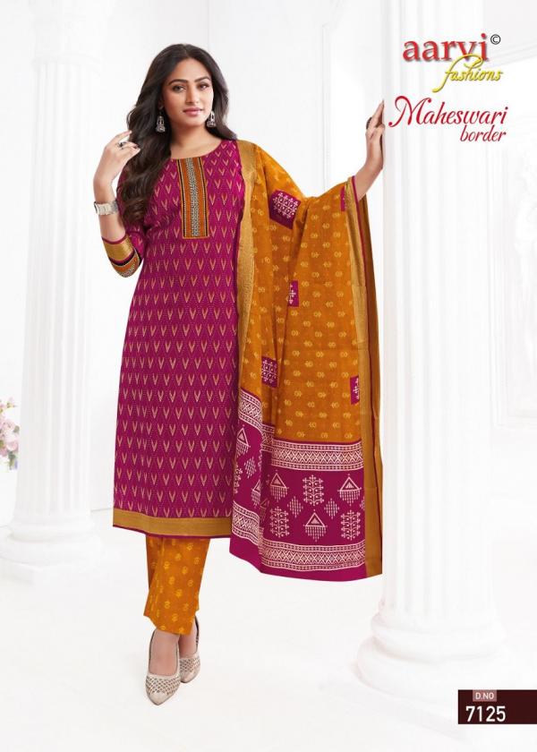 Aarvi Maheshwari Border Vol-1 Cambric Coton Exclusive Designer Dress Material